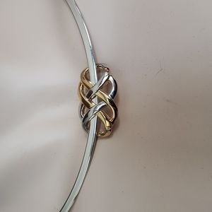 Lia Sophia Silver Choker Necklace and infiniti charm 2 pieces